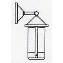 Berkeley 1 Light 14 Inch Nickel Outdoor Wall Mount In Off White