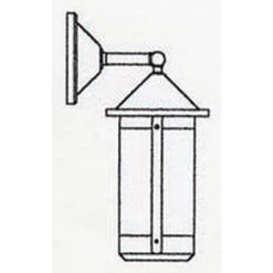 Berkeley 1 Light 17 Inch Nickel Outdoor Wall Mount In Almond Mica