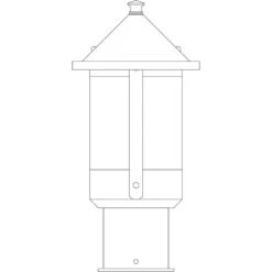 Berkeley 1 Light 9 Inch Graphite Post Mount