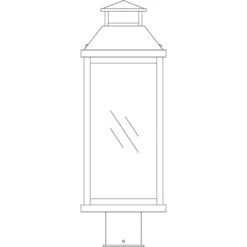 Canterbury 3 Light 7.00 Inch Post Light & Accessory