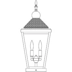 Lancaster 2 Light 9.00 Inch Post Light & Accessory