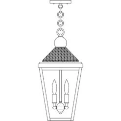 Lancaster 2 Light 9.00 Inch Outdoor Pendant/Chandelier