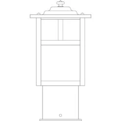 Mission 1 Light 5.00 Inch Post Light & Accessory