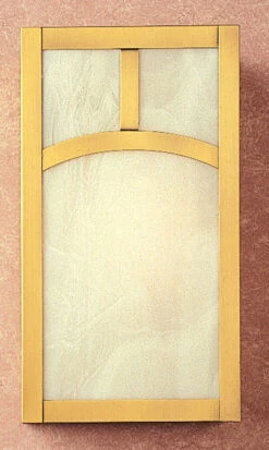 Mission 1 Light 7 Inch Antique Copper Wall Mount Wall Light In Gold White Iridescent