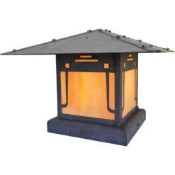 Pagoda 1 Light 17.00 Inch Post Light & Accessory