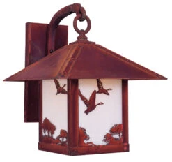 Timber Ridge 1 Light 15 Inch Slate Outdoor Wall Mount In Amber Mica