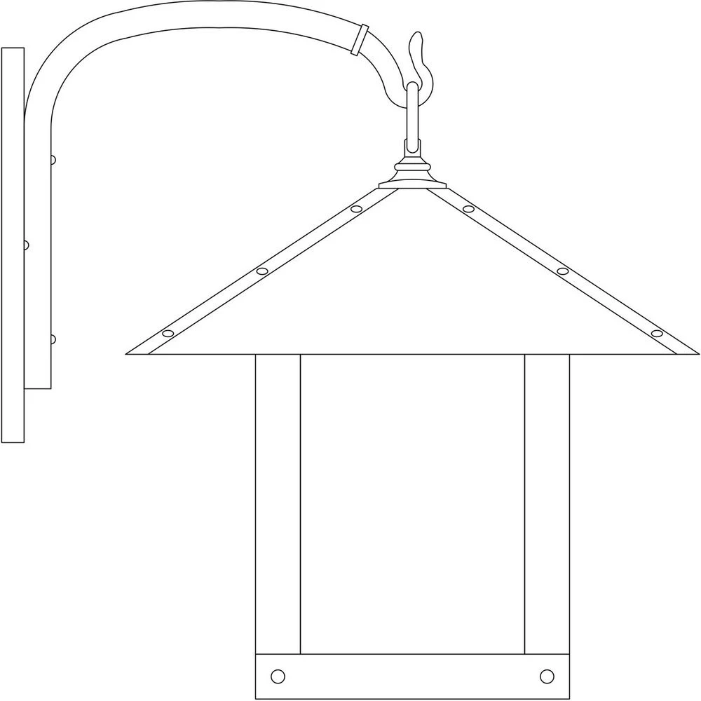 Timber Ridge 1 Light 20 Inch Rustic Brown Outdoor Wall Mount In Almond Mica