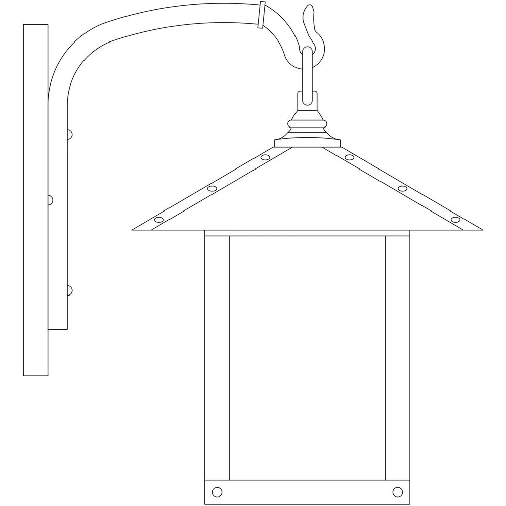 Timber Ridge 1 Light 9 Inch Antique Brass Wall Mount Wall Light In Frosted