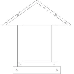 Timber Ridge 1 Light 13 Inch Pewter Column Mount In Frosted