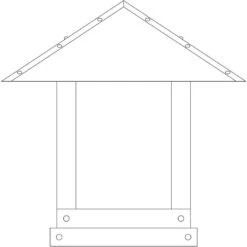 Timber Ridge 1 Light 16 Inch Bronze Column Mount In White Opalescent