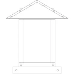 Timber Ridge 1 Light 11 Inch Satin Black Column Mount In Off White