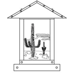 Timber Ridge 1 Light 11 Inch Mission Brown Column Mount In Almond Mica