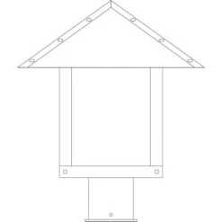 Timber Ridge 1 Light 12 Inch Satin Black Post Mount In Off White