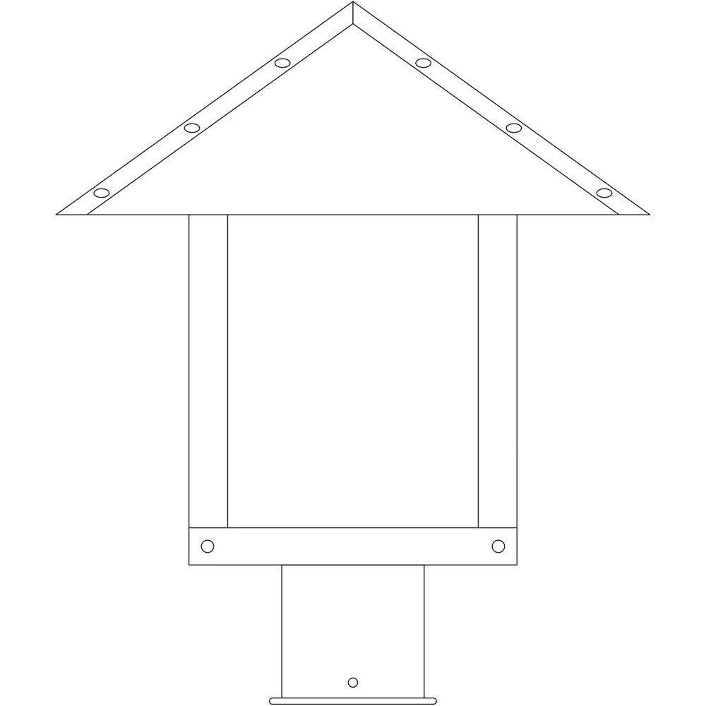 Timber Ridge 1 Light 12 Inch Satin Black Post Mount In Rain Mist