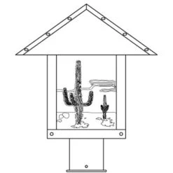 Timber Ridge 1 Light 12 Inch Mission Brown Post Mount In Clear Seedy
