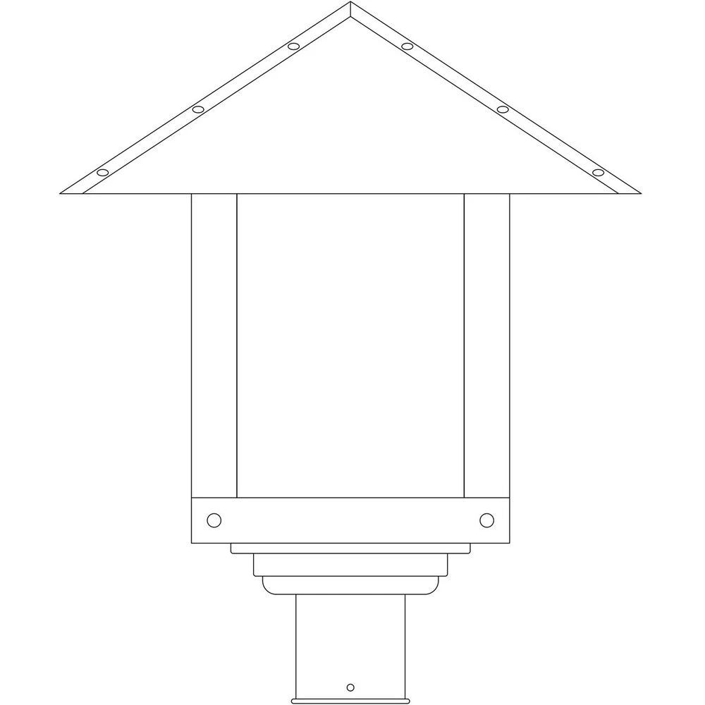 Timber Ridge 1 Light 15 Inch Slate Post Mount In Clear Seedy