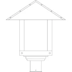 Timber Ridge 1 Light 15 Inch Rustic Brown Post Mount In White Opalescent