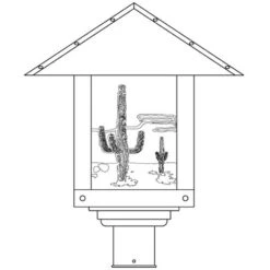Timber Ridge 1 Light 15 Inch Satin Black Post Mount In Rain Mist