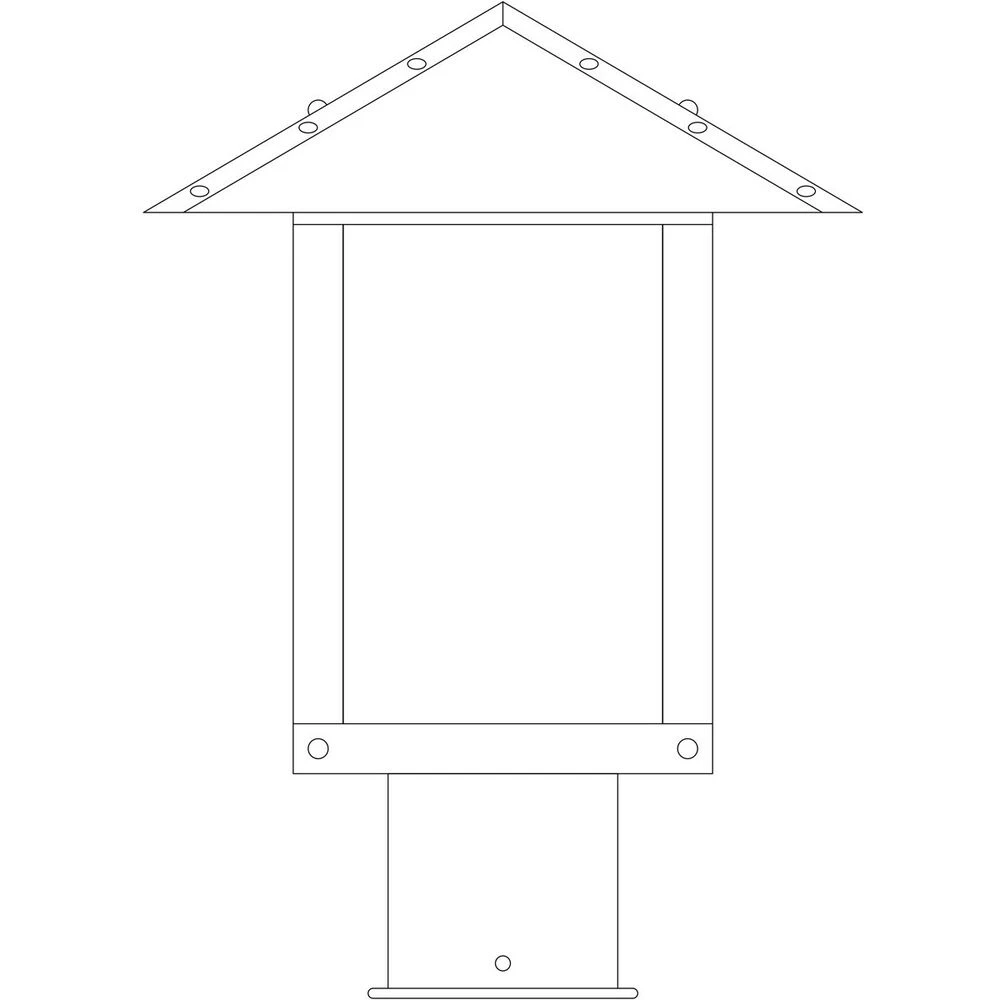 Timber Ridge 1 Light 10 Inch Slate Post Mount In Off White