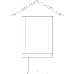 Timber Ridge 1 Light 10 Inch Rustic Brown Post Mount In Clear Seedy