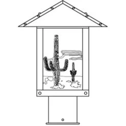 Timber Ridge 1 Light 10 Inch Bronze Post Mount In White Opalescent